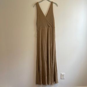 NWT Mango Lurex knit dress in gold size 18